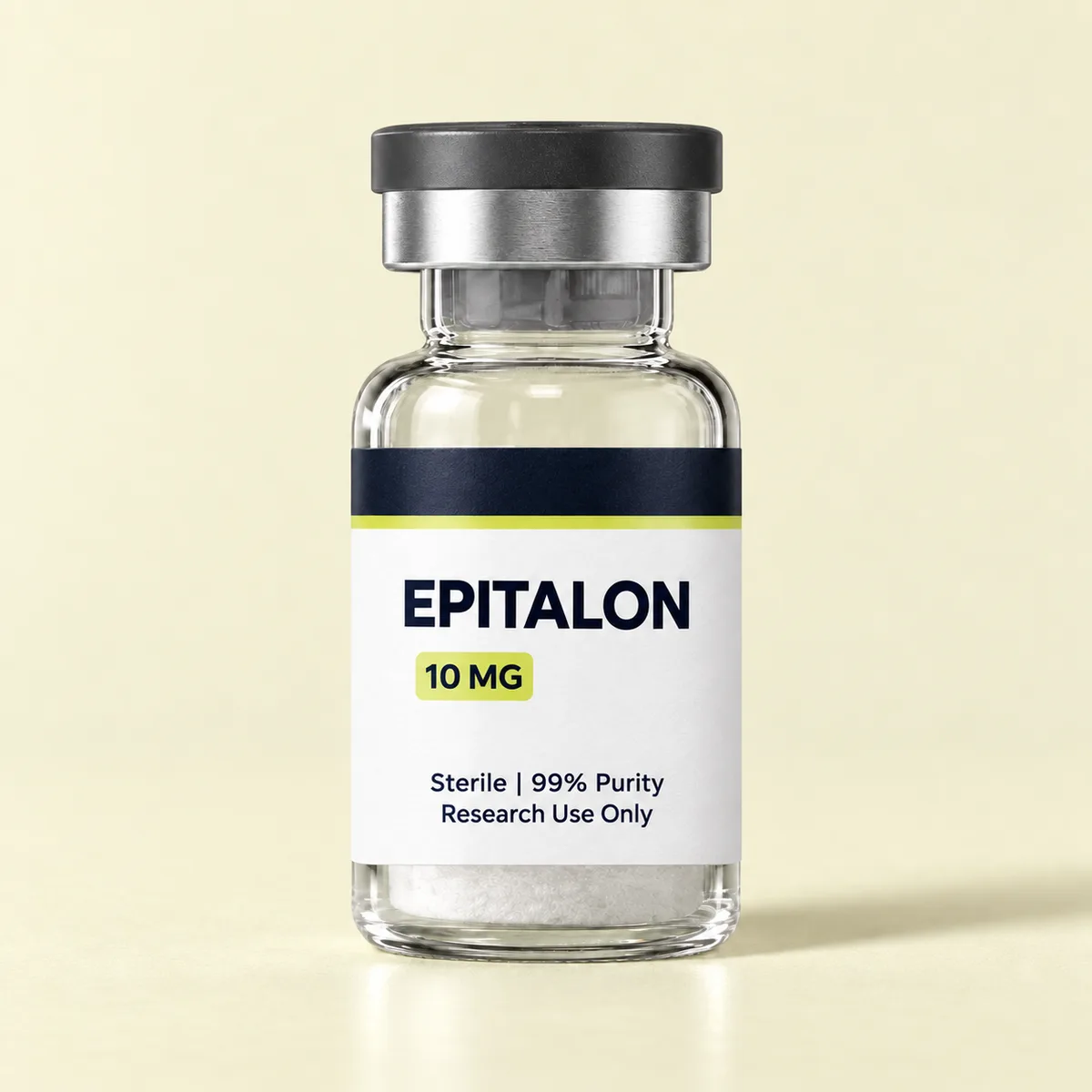 Epitalon vial with freeze-dried peptide